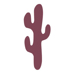 flat cactus on isolated white background vector