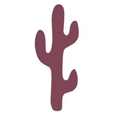 flat cactus on isolated white background vector