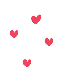 Hearts seamless pattern. Loop texture background of heart icons. Romance and love design.