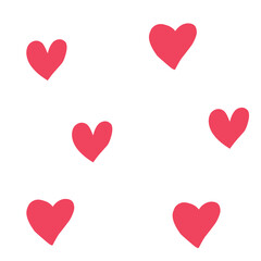 Hearts seamless pattern. Loop texture background of heart icons. Romance and love design.