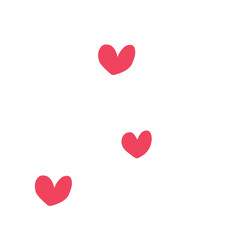 Hearts seamless pattern. Loop texture background of heart icons. Romance and love design.