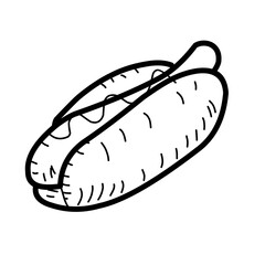 hotdogs vector image isolated, hot dogs clip art cartoon