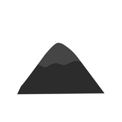 Mountain silhouette vector icon. Black and white mountain icon