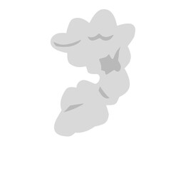 Smoke illustration set for special effects template. Comic steam explosion dust fight animation fog movement smog motion game smoke