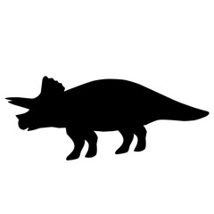 Vector collection of isolated dinosaur silhouettes on white background