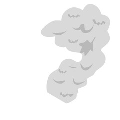 Smoke illustration set for special effects template. Comic steam explosion dust fight animation fog movement smog motion game smoke