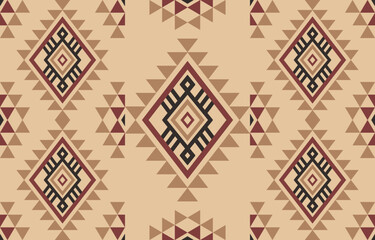 Ancient echoes Aztec geometric seamless patterns southwest Navajo Native American tribal ethnic colorful for textile printing