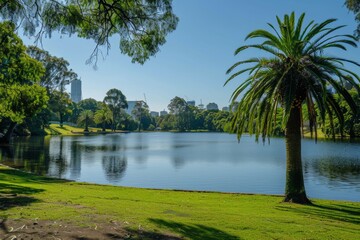 Fototapeta premium A photo of An Australian city park on a summers day