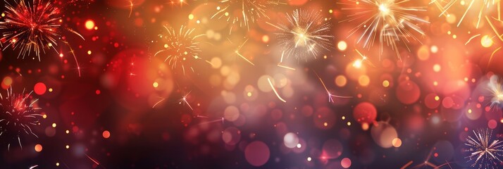 Fototapeta premium festive 4th of july background. Full with fireworks and USA flag. Independence Day (United States) 