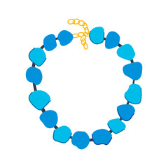 pearl beads necklace cartoon. chain gras, woman accessories, luxury school pearl beads necklace sign. isolated symbol vector illustration