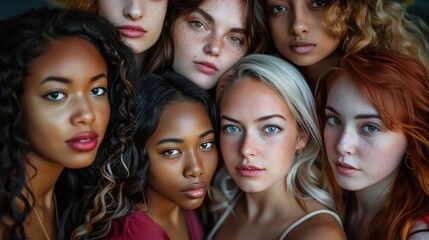 Obraz premium A group of women of diverse ethnicities 