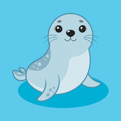 Adorable Seal Vector Illustration Delightful and Playful Art.
