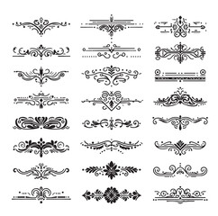  set of borders  and Corners vector illustration 