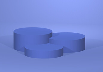 3D podium platform rendering classic geometry illustrator abstract background 