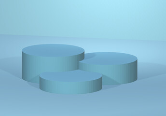 3D podium platform rendering classic geometry illustrator abstract background 