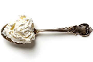 Fototapeta premium Vintage Spoon with a Dollop of Whipped Cream