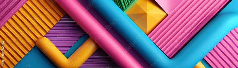Poster abstract colorful geometric pattern.