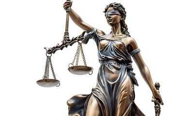 Lady Justice Statue Holding Scales of Justice