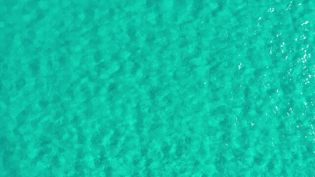 Aerial view of Baia dei Turchi, Puglia region, Italy. Turkish Bay (or Baia dei Turchi), this coast of Apulia is one of the most important ecosystems in Salento, Italy. Seacoast of Baia dei Turchi.