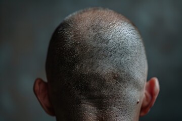Fototapeta premium Close-Up of a Balding Head from Behind