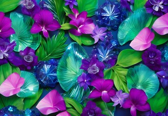 A Symphony of Light: Crystal Blooms in Vibrant Harmony