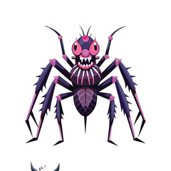 Halloween Spider  Vector illustration
