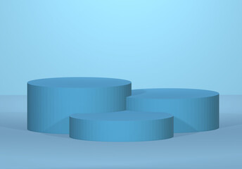 3D podium platform rendering classic geometry illustrator abstract background 