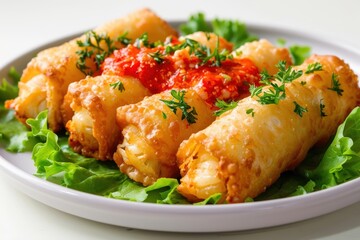 Tantalizing Spectacle: Crispy Devil Crab Rolls