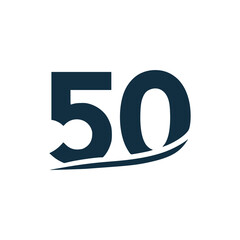 50 years logo vector illustration template design