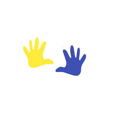 Obraz premium world down syndrome day hand print