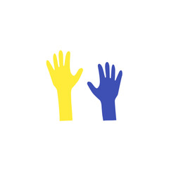 Fototapeta premium world down syndrome day hand print