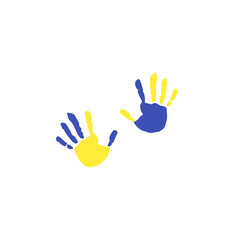 Obraz premium world down syndrome day hand print