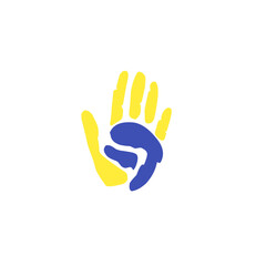 Obraz premium world down syndrome day hand print