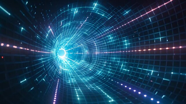Futuristic Digital Tunnel.