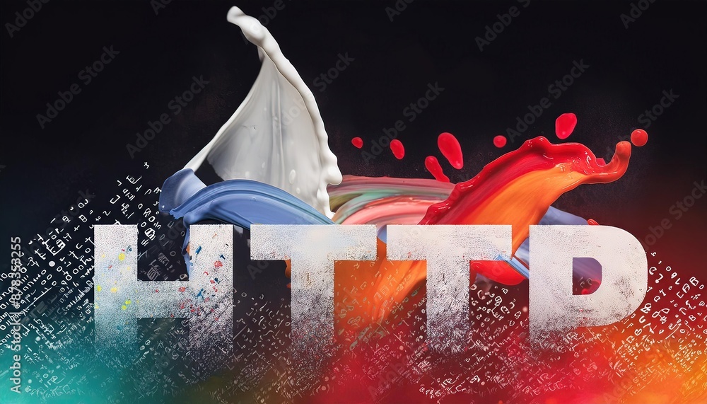 Poster dynamic http concept with splash art design