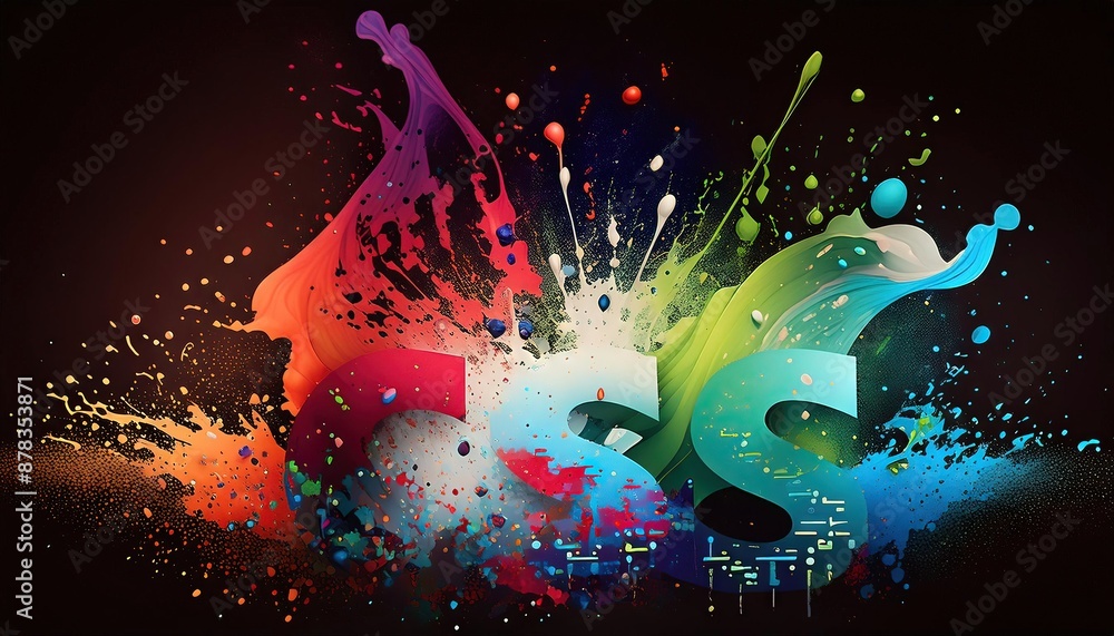 Poster dynamic abstract css art explosion