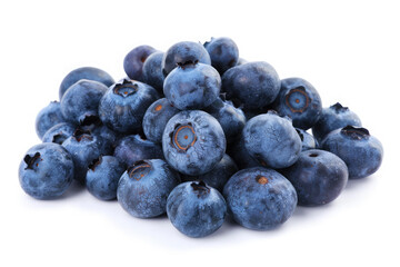 Blueberries isolated on white background close up. Healthy food concept