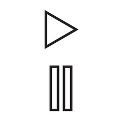 Play and pause button icon set. Vector illustration.  isolated on white background .  EPS 10/AI