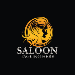 saloon logo design