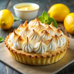 Lemon Meringue Pie Tart lemon filling with a buttery crust, topped with a fluffy and lightly toasted meringue.