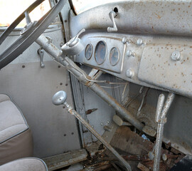 old rusty engine, old rusty metal door of a vintage car, 