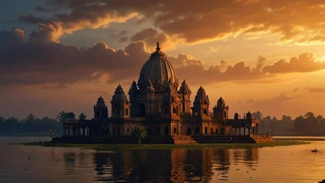 sunset over the cathedral of st james