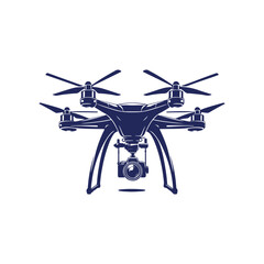 Drone silhouette vector Clip art isolated design illustration