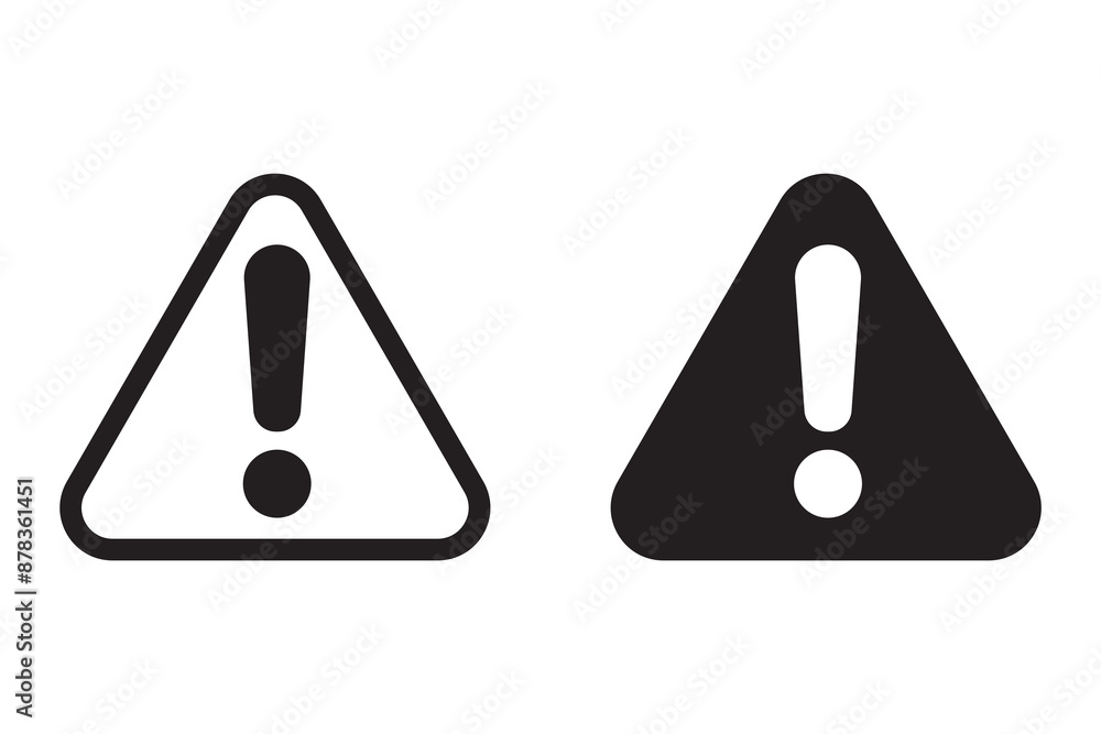 Poster alert icon. warning sign and symbol. exclamation mark in triangle.