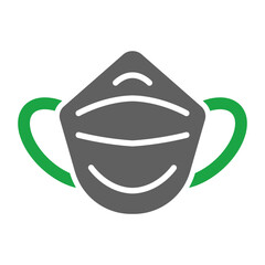 Obraz premium Face Mask Glyph Two Color Icon