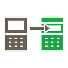 Fototapeta premium Data Transformation Glyph Two Color Icon