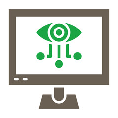 Data Visualization Glyph Two Color Icon