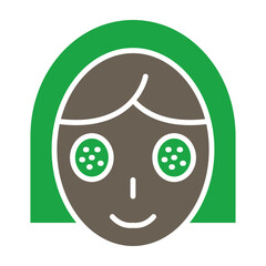 Facial Treatment Glyph Two Color Icon