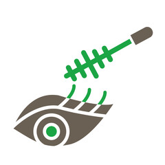 Eye Mascara Glyph Two Color Icon