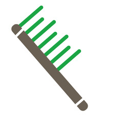 Comb Glyph Two Color Icon